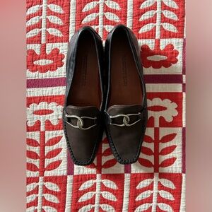 Robert Zur Viale loafers size 9 black leather with brown suede contrasting top